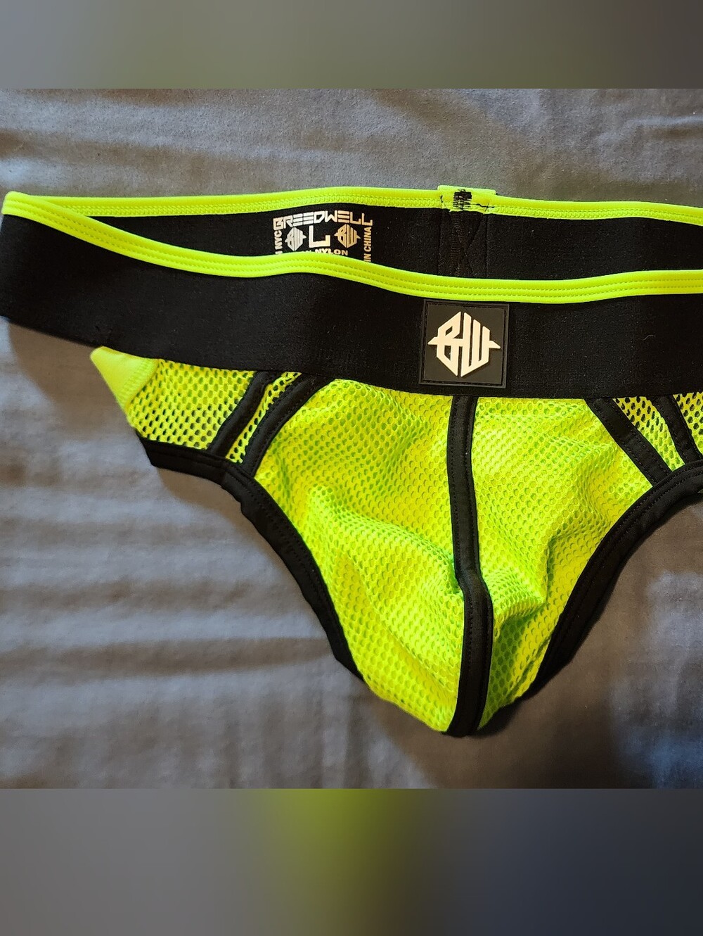 Neon Green Mesh Men's Jock